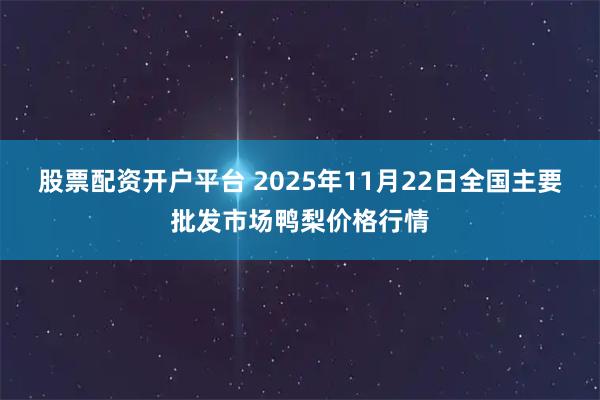 股票配资开户平台 2025年11月22日全国主要批发市场鸭梨价格行情